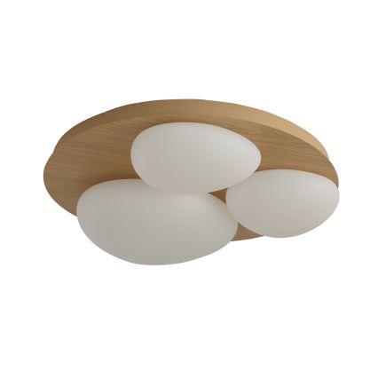 Brilagi - LED plafonsko svetlo VISBY WOOD LED/36W/230V prečnik 50 cm braon