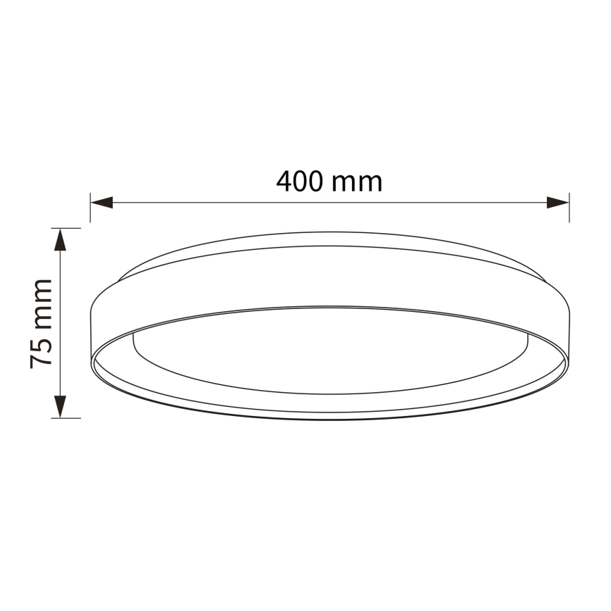 Brilagi - LED prigušiva plafonska svetiljka WALDO LED/48W/230V 3000-6500K prečnik 40 cm crna/zlatna + daljinski upravljač
