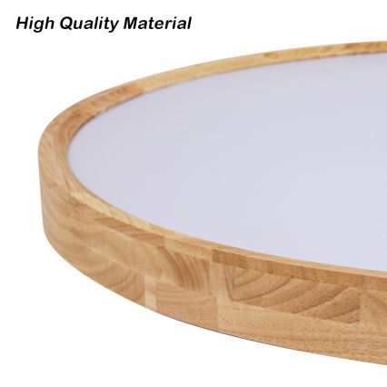 Brilagi - LED stropno svetlo WOODROUND LED/40W/230V 3000/4000/6000K prečnik 60 cm drveno CRI 90
