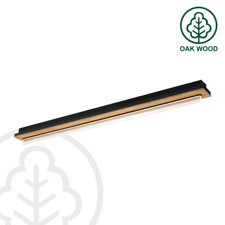 Brilagi - LED plafonsko svetlo WOODY FLAT LED/25W/230V hrast/crna