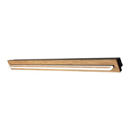 Brilagi - LED plafonsko svetlo WOODY FLAT LED/25W/230V hrast/crna