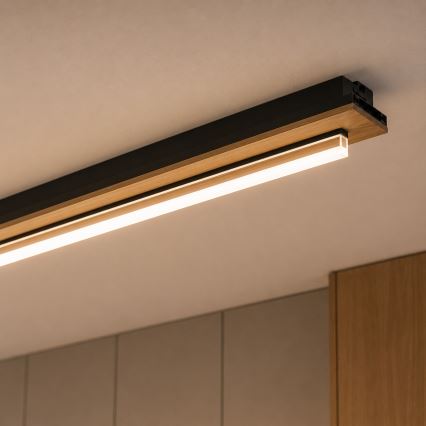 Brilagi - LED plafonsko svetlo WOODY FLAT LED/25W/230V hrast/crna