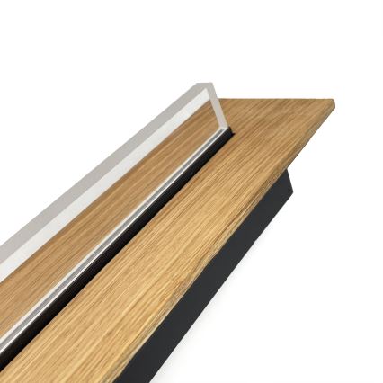 Brilagi - LED plafonsko svetlo WOODY FLAT LED/25W/230V hrast/crna