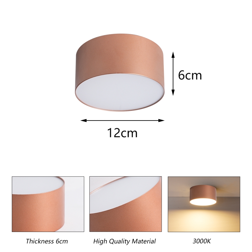 BRILAGI - LED Plafonsko svetlo za kupatilo FORIS LED/14W/230V prečnik 12 cm u bronzanoj boji IP44