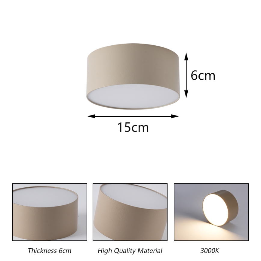 Brilagi - LED plafonsko svetlo za kupatilo FORIS LED/20W/230V, prečnik 15 cm, bež, IP44