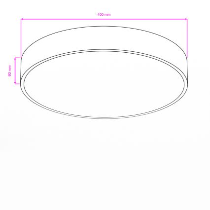 Brilagi - LED plafonsko svetlo za kupatilo POOL LED/36W/230V 3000/4000/5500K prečnik 40 cm IP54 belo