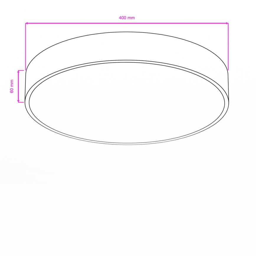 Brilagi - LED plafonsko svetlo za kupatilo POOL LED/36W/230V 3000/4000/5500K prečnik 40 cm IP54 belo