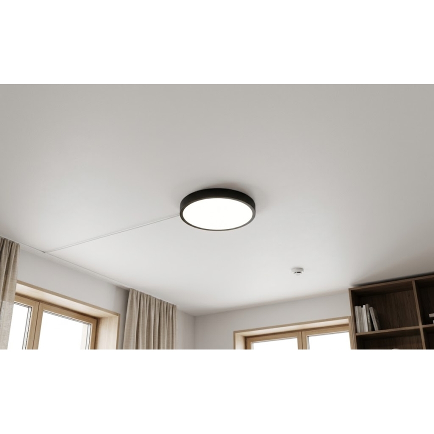 BRILAGI - LED plafonsko svetlo za kupatilo sa senzorom ZENNA LED/18W/230V Ø 29,5 cm IP44 crna + daljinski upravljač