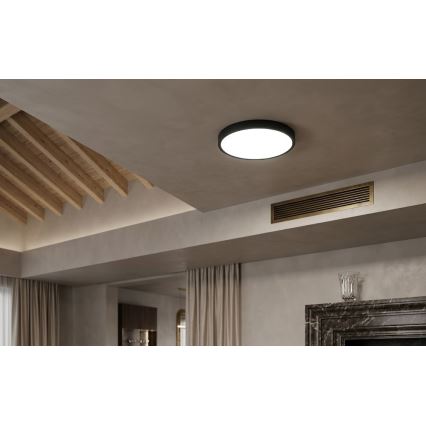 BRILAGI - LED plafonsko svetlo za kupatilo sa senzorom ZENNA LED/18W/230V Ø 29,5 cm IP44 crna + daljinski upravljač