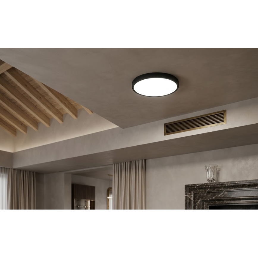 BRILAGI - LED plafonsko svetlo za kupatilo sa senzorom ZENNA LED/18W/230V Ø 29,5 cm IP44 crna + daljinski upravljač
