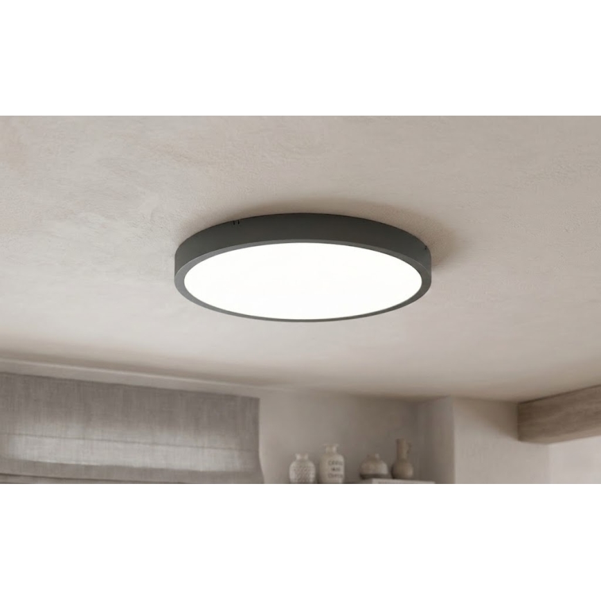 BRILAGI - LED kupatilsko plafonsko svetlo sa senzorom ZENNA LED/24W/230V Ø 35 cm IP44 antracit + daljinski upravljač