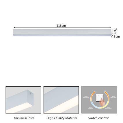 Brilagi - LED stropno svetlo za kupatilo SLEEKLINE LED/40W/230V 3000/4500/6000K srebrno IP44