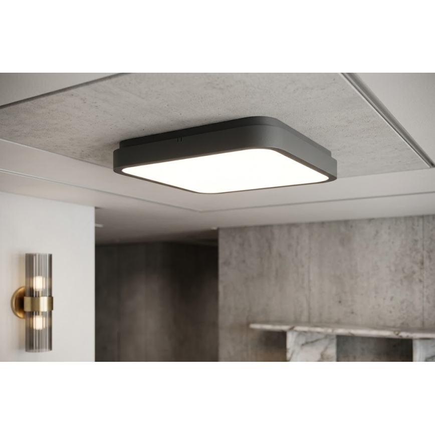 BRILAGI - LED kupatilsko plafonsko svetlo ZENNA LED/24W/230V 34,5x34,5 cm IP44 antracit