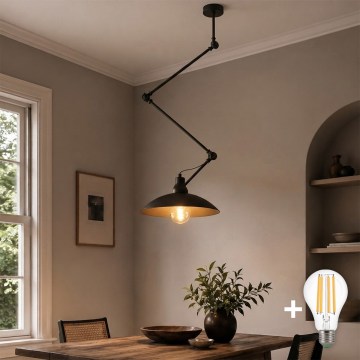 BRILAGI - LED podesiv luster na stalku IRONBEAM 1xE27/60W/230V crni