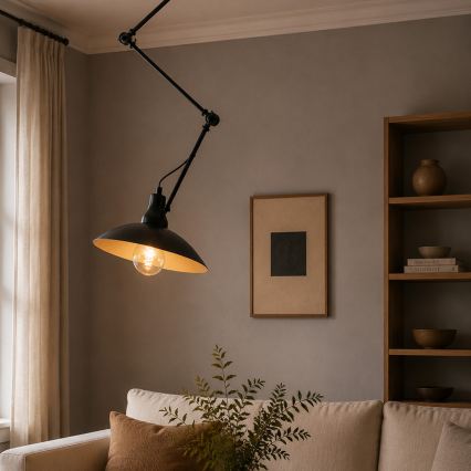 BRILAGI - LED podesiv luster na stalku IRONBEAM 1xE27/60W/230V crni
