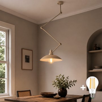 BRILAGI - LED podesivi luster na stalku IRONBEAM 1xE27/60W/230V bež