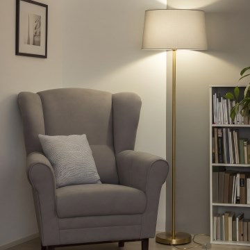 Brilagi - LED podna lampa CERIA 1xE27/20W/230V Ø 45 cm siva/zlatna