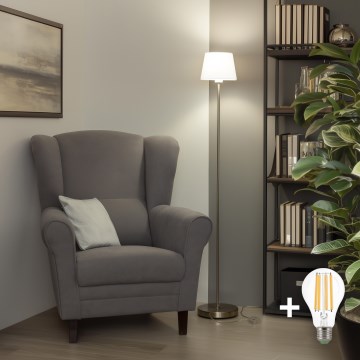 Brilagi - LED podna lampa CERIA 1xE27/40W/230V prečnik 20,5 cm bela/mat hrom