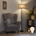 Brilagi - LED podna lampa CERIA 1xE27/40W/230V, prečnik 35 cm, bež/crna