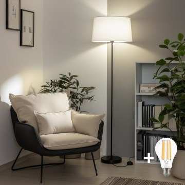 Brilagi - LED podna lampa CERIA 1xE27/40W/230V prečnik 45 cm bela/crna