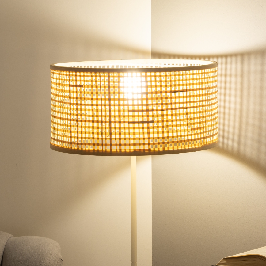 Brilagi - LED podna lampa CERIA 1xE27/40W/230V prečnika 40 cm bambus/bela