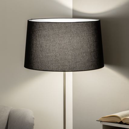 Brilagi - LED podna lampa CERIA 1xE27/40W/230V Ø 45 cm crna/mat hrom
