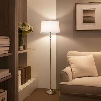 Brilagi - LED podna lampa CERIA 1xE27/60W/230V prečnik 45 cm sjajni hrom/bela
