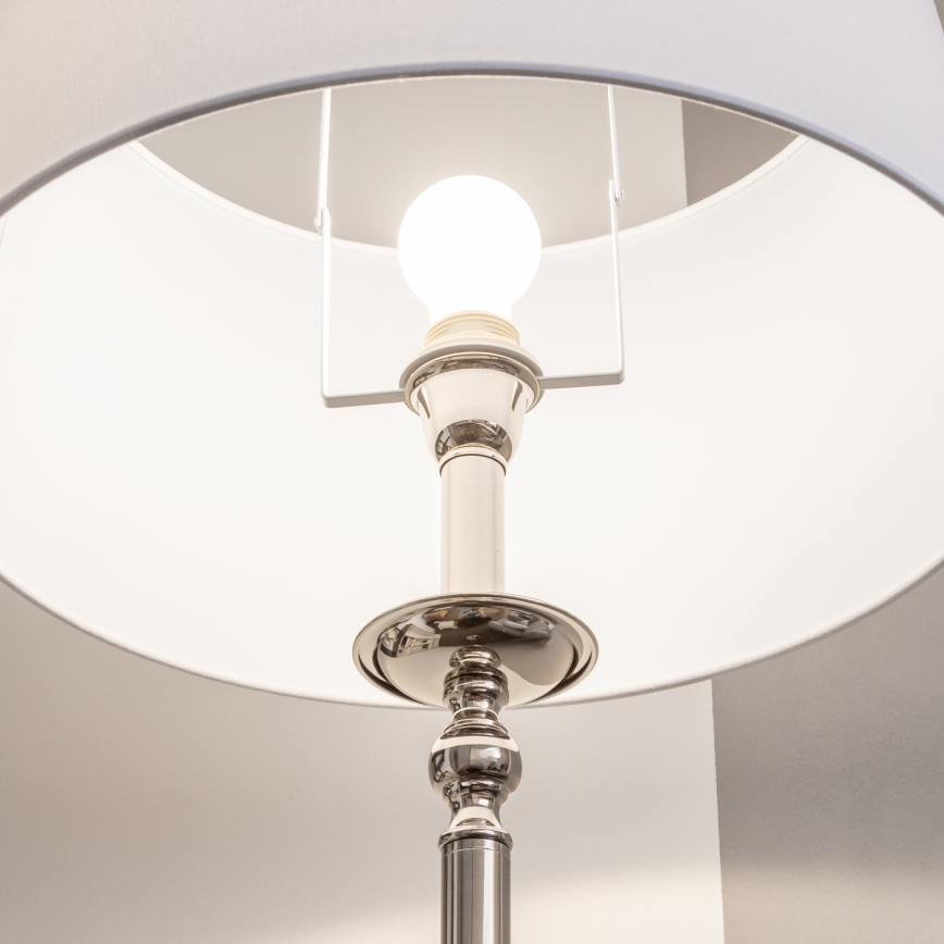 Brilagi - LED podna lampa CERIA 1xE27/60W/230V prečnik 45 cm sjajni hrom/bela