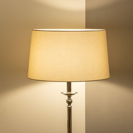 Brilagi - LED podna lampa CERIA 1xE27/60W/230V, prečnik 45 cm, sjajni hrom/bež