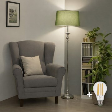 Brilagi - LED podna lampa CERIA 1xE27/60W/230V prečnik 45 cm sjajni hrom/zelena