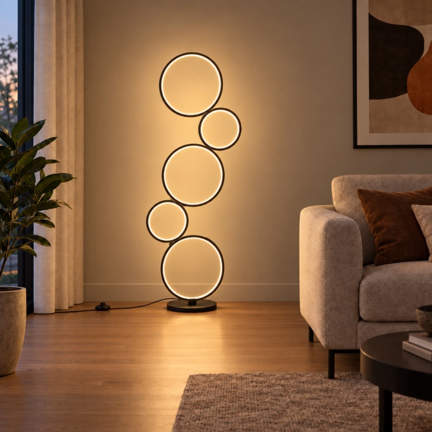 BRILAGI - LED podna lampa ECHO LED/36W/230V 4000K 110 cm crna