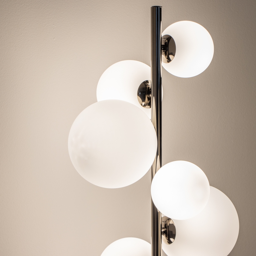 BRILAGI - LED podna lampa MILLA 7xG9/3W/230V crni hrom/bela