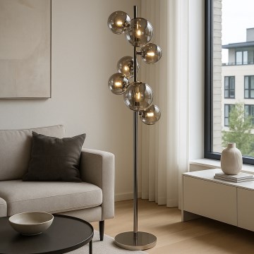 Brilagi - LED podna lampa MILLA 7xG9/3W/230V crni hrom/dimljeno