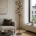 Brilagi - LED podna lampa MILLA 7xG9/3W/230V crni hrom/dimljeno staklo