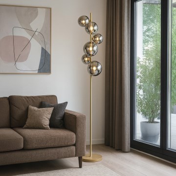 Brilagi - LED podna lampa MILLA 7xG9/3W/230V zlatna/zadimljena