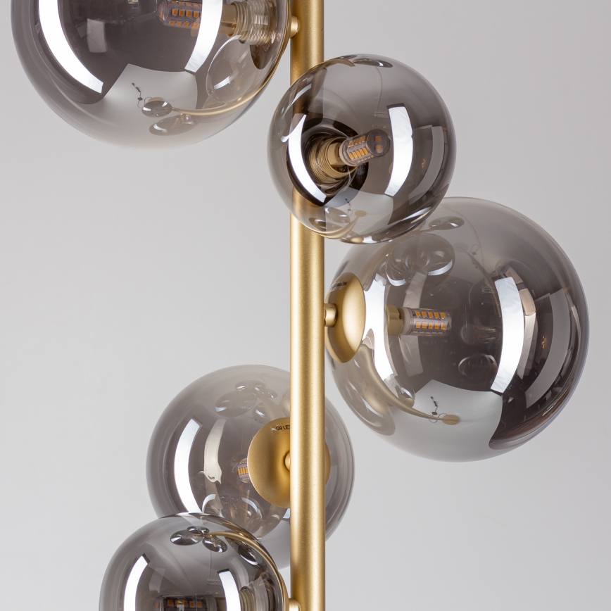 BRILAGI - LED podna lampa MILLA 7xG9/3W/230V zlatna/zadimljena