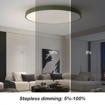 Brilagi - LED prigušiva svetiljka POOL SMART LED/128W/230V prečnik 100 cm Wi‑Fi Tuya + daljinski upravljač, zelena