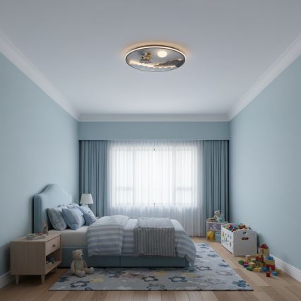 Brilagi - LED prigušiva dečije plafonsko svetlo ASTRO LED/68W/230V 3000-6000K prečnik 49 cm + daljinski upravljač
