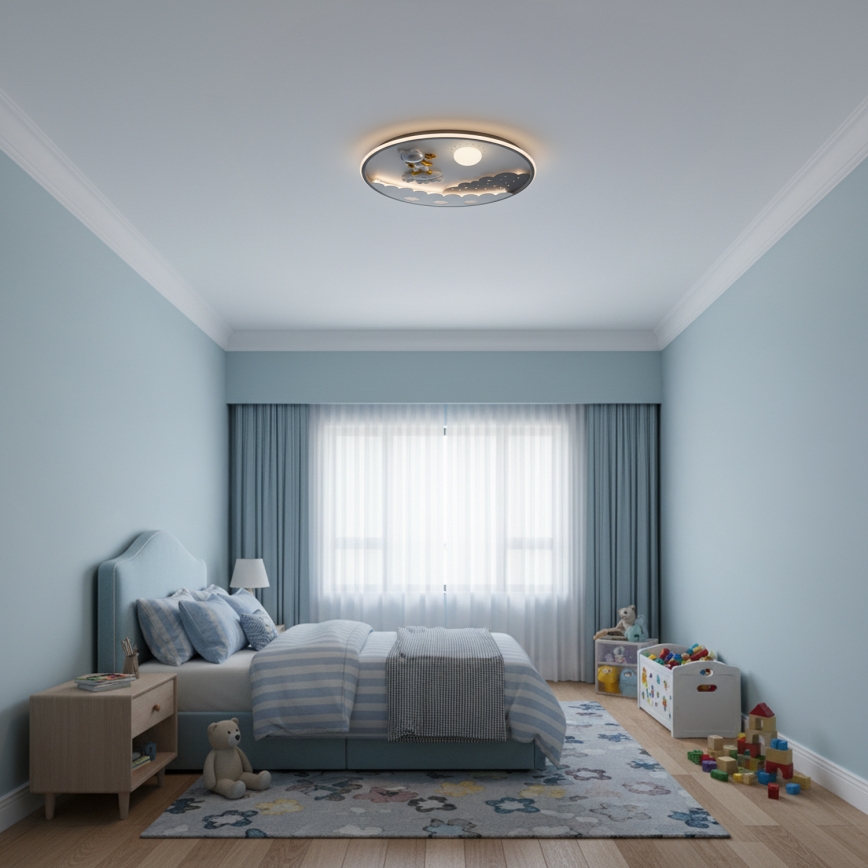Brilagi - LED prigušiva dečije plafonsko svetlo ASTRO LED/68W/230V 3000-6000K prečnik 49 cm + daljinski upravljač