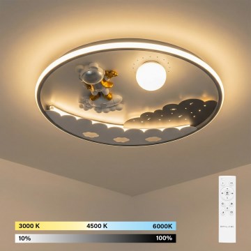 Brilagi - LED prigušiva dečije plafonsko svetlo ASTRO LED/68W/230V 3000-6000K prečnik 49 cm + daljinski upravljač