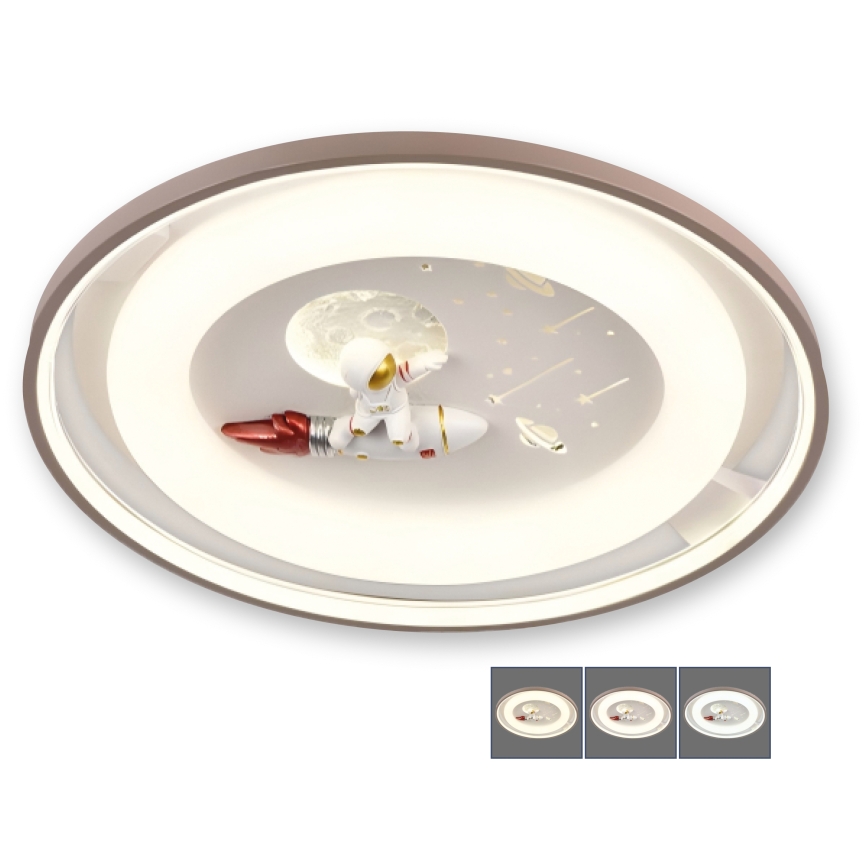 BRILAGI - LED Prigušiva dečija plafonjera ASTRO LED/75W/230V 3000-6000K Ø 50 cm + daljinski upravljač