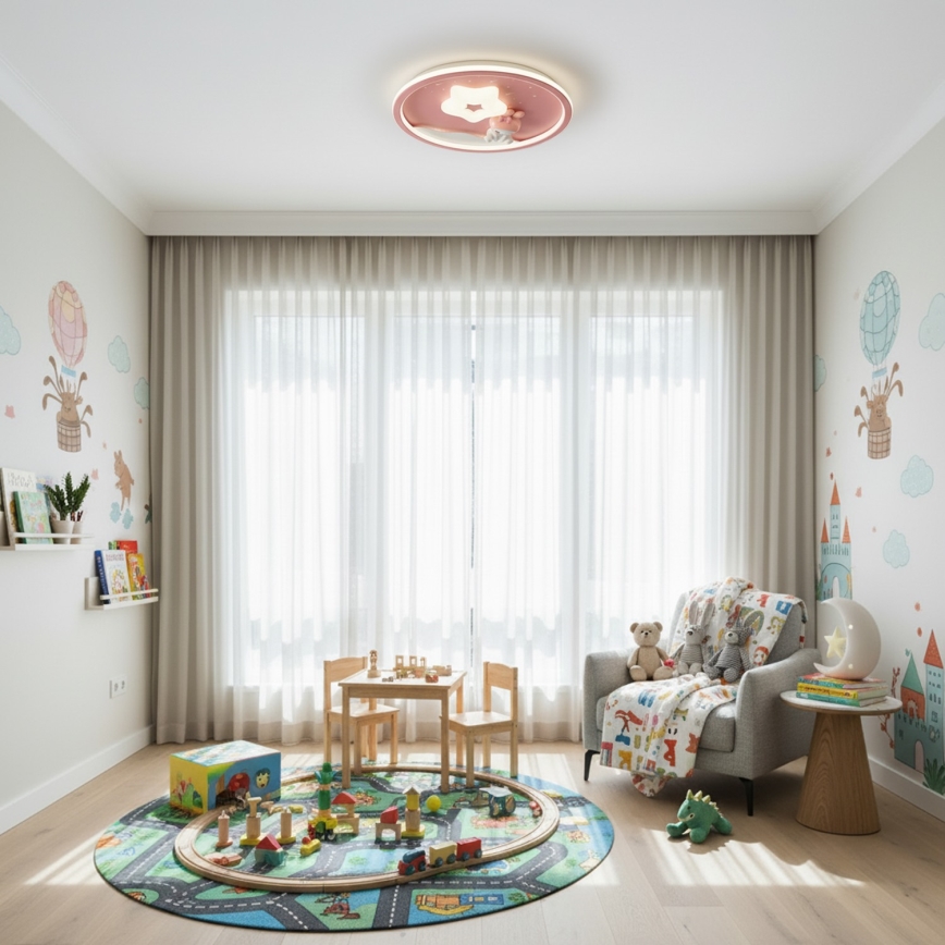 Brilagi - LED prigušiva dečije plafonsko svetlo BUNNY LED/83W/230V 3000-6000K pr. 49 cm + daljinski upravljač