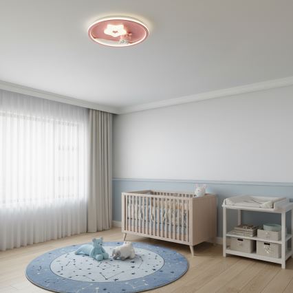 Brilagi - LED prigušiva dečije plafonsko svetlo BUNNY LED/83W/230V 3000-6000K pr. 49 cm + daljinski upravljač