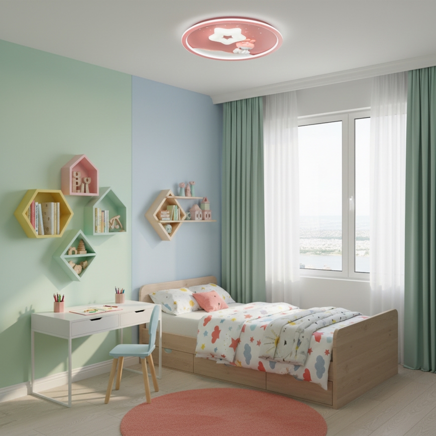 Brilagi - LED prigušiva dečije plafonsko svetlo BUNNY LED/83W/230V 3000-6000K pr. 49 cm + daljinski upravljač