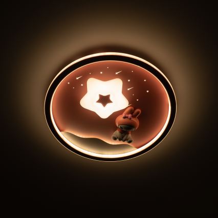 Brilagi - LED prigušiva dečije plafonsko svetlo BUNNY LED/83W/230V 3000-6000K pr. 49 cm + daljinski upravljač