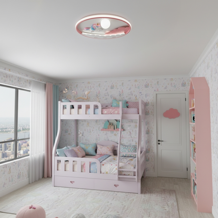 BRILAGI - LED prigušiva dečje plafonsko svetlo UNICORN LED/68W/230V 3000-6000K prečnik 49 cm + daljinski upravljač