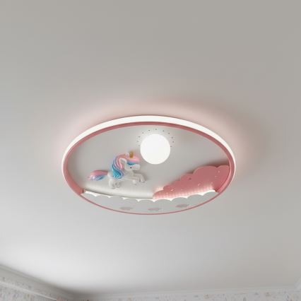 BRILAGI - LED prigušiva dečje plafonsko svetlo UNICORN LED/68W/230V 3000-6000K prečnik 49 cm + daljinski upravljač