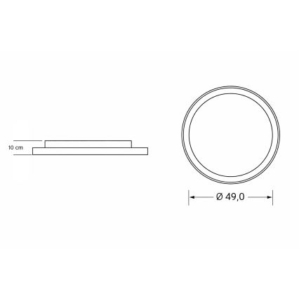 BRILAGI - LED prigušiva dečje plafonsko svetlo UNICORN LED/68W/230V 3000-6000K prečnik 49 cm + daljinski upravljač