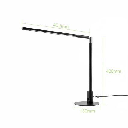 Brilagi - LED prigušiva dodirna stona lampa sa USB portovima VARIO LED/7W/230V 3000-6500K CRI 96 crna