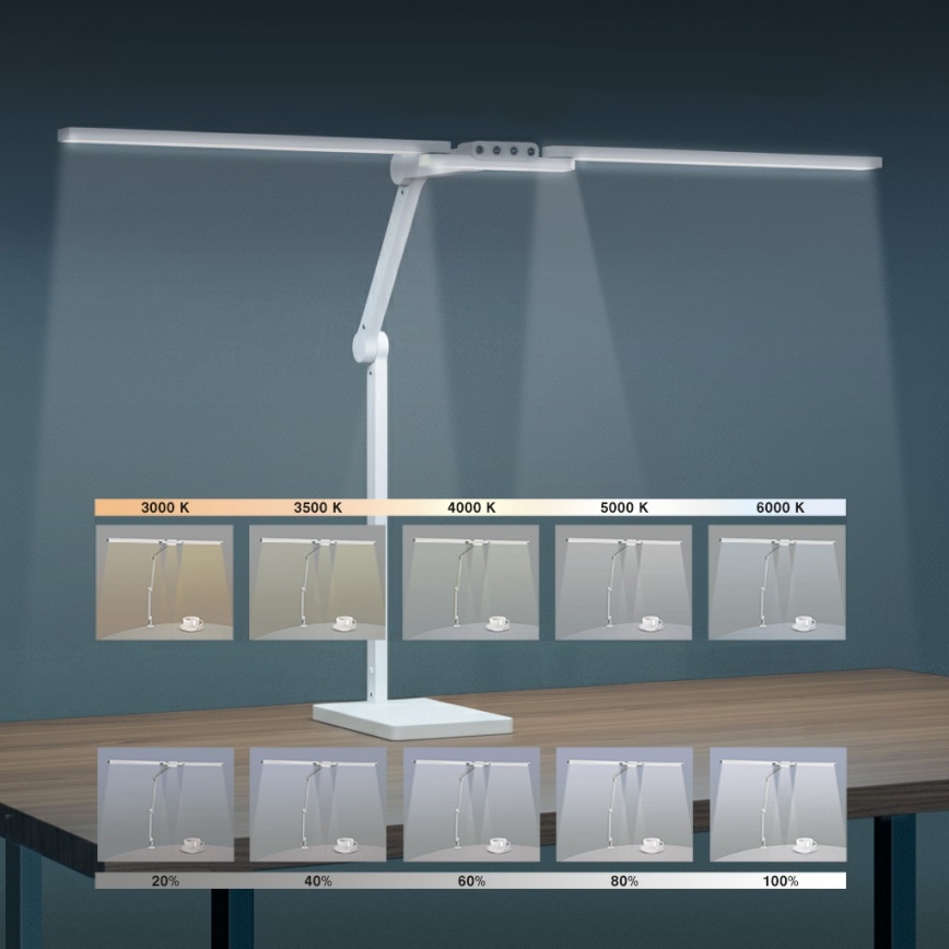Brilagi - LED prigušiva dodirna stona lampa VARIO LED/24W/230V 3000-6500K CRI 92 bela